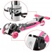 3 Wheels Kick Scooter Micro Mini Foldable Adjustable T-Bar Kick Push Toy Scooter for Toddlers and Girls   